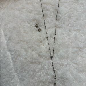 Henri Bendel Silver Necklace and Earring Set